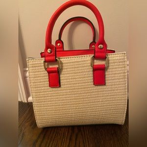 Red and Beige Atrie Purse